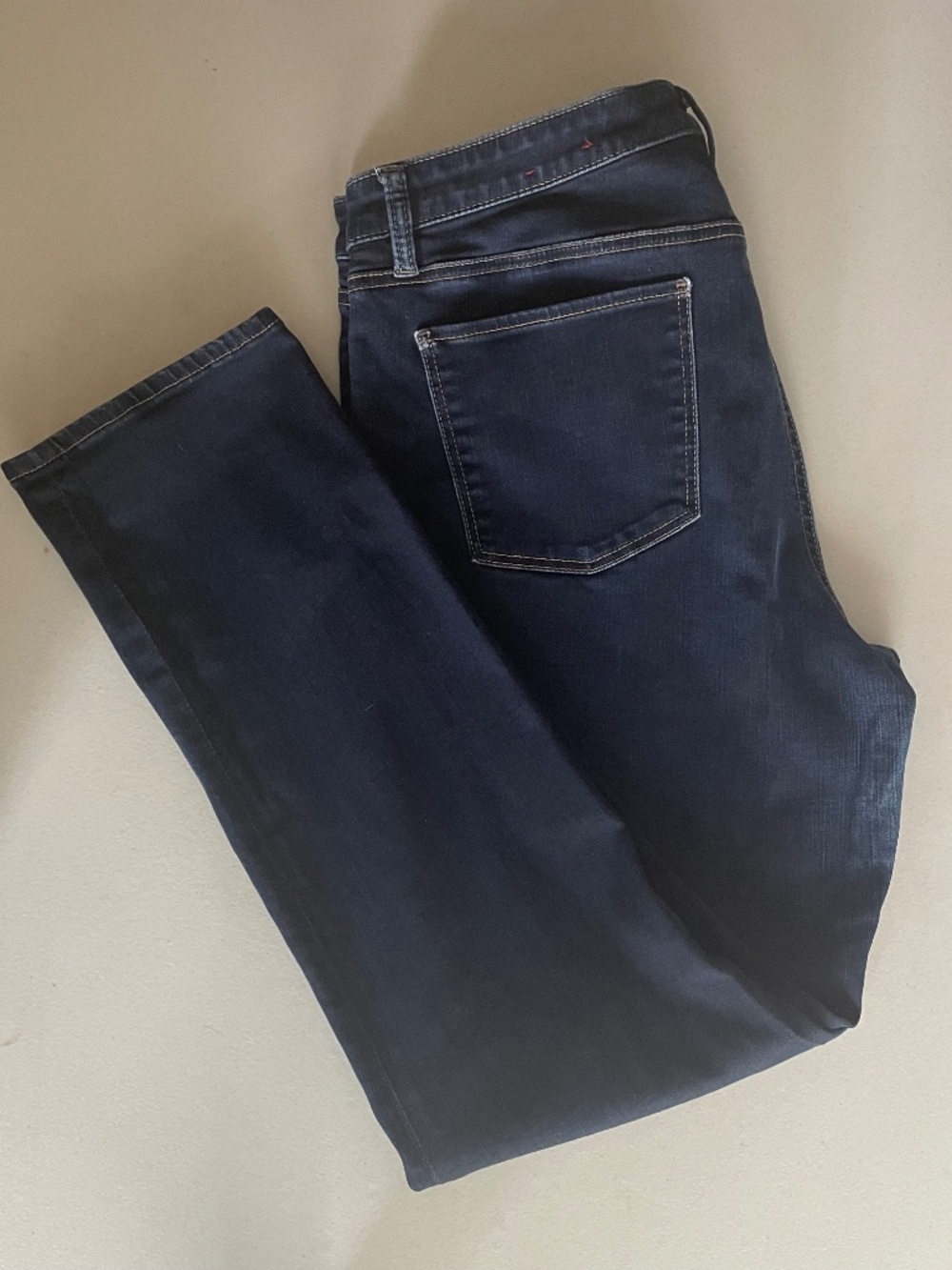 Talbots Flawless Five-Pocket Straight-leg Jeans Dark Wash Denim in Size 14